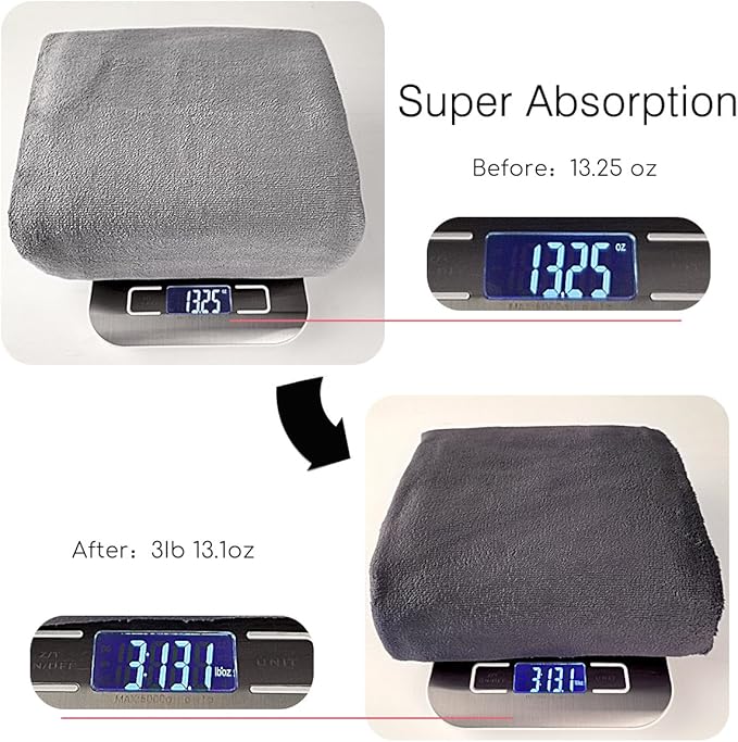 JML Microfiber Bath Towels Set (6 Pack, 27" x 55") - Large, Soft, Absorbent and Fast Drying Microfiber Towel for Adult Men Women, Hair Wrap, Bath, Beach, Pool, Sports, Yoga - Sky Blue