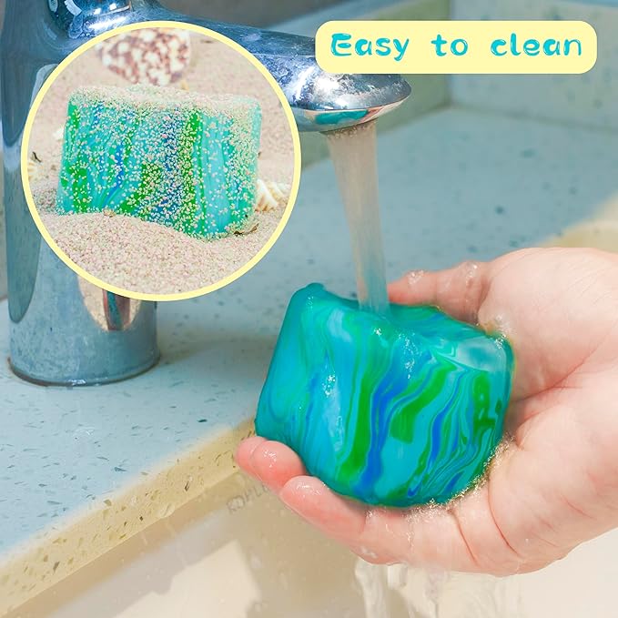 Fidget Toys Squishy Stress Cube, Stress Balls for Kids Adults Squishies Stress Relief, Ice Squishy Cube Sugar Balls, High Density Squeeze Balls for Students Calming