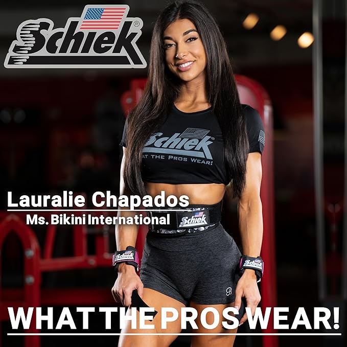 Schiek Sports 1000-PLS Deluxe Power Lifting Wrist Straps - Weight Lifting Wrist Wraps