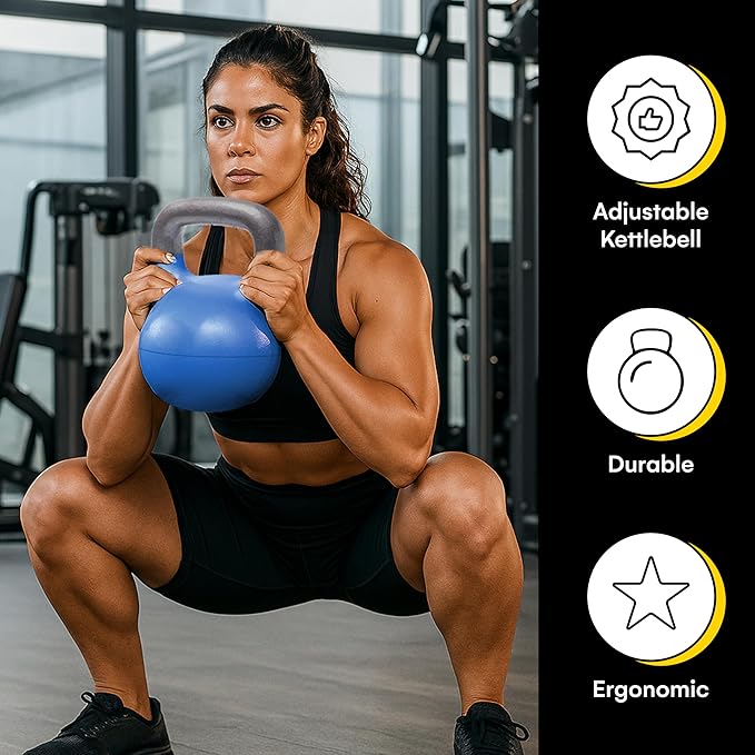 Kettlebell Kings Powder Coated Kettlebell Weights - 9-97 lb Strength Training Kettlebells for Men and Women - Hand Weights Workout Gym Equipment - Weights Set for Home Gym- New