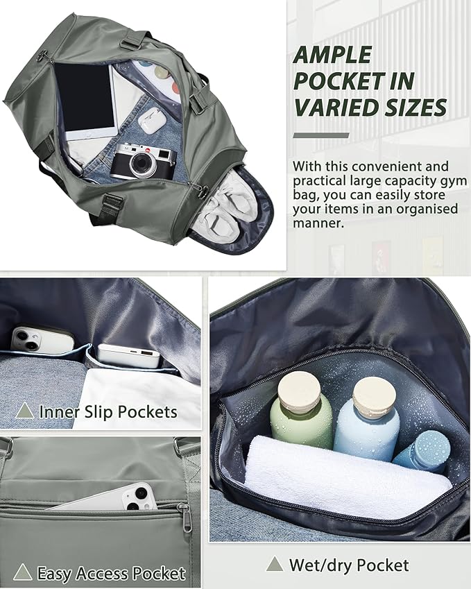 Gym Bag Womens,Travel Duffel Carry on Bag Sport Tote Bag Weekend Overnight Bag