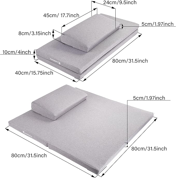 ZenBless Yoga Meditation Cushion Set,Large Square Meditation Floor Pillow, Meditation Mat and Pillow Set for Sitting on Floor,Zafu and Zabuton Accessories(31.5")