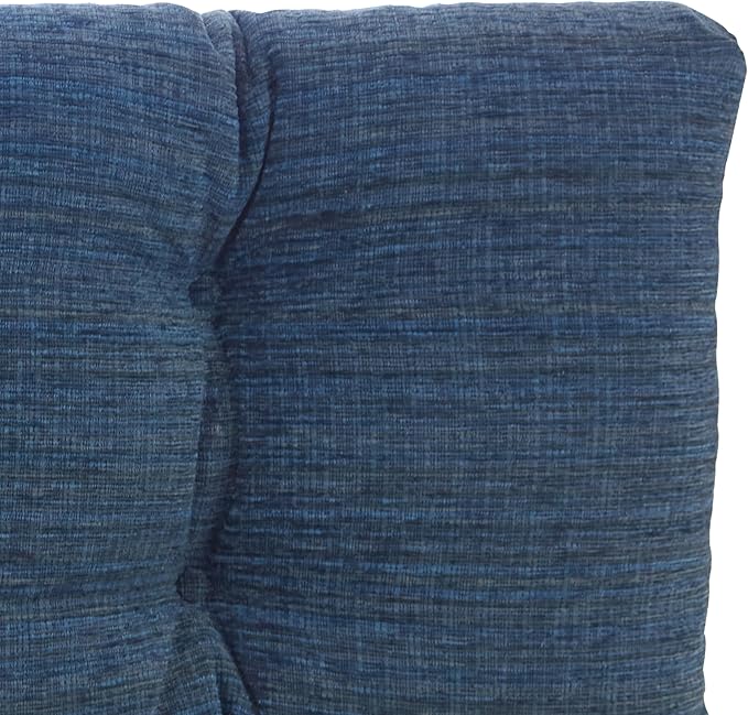 Klear Vu Corner Nook or Piano Seat Omega Non-Slip Tufted Bench Cushion for Indoor Furniture, Entryway Storage, Bay Window, 33 Inches, 10 Blue