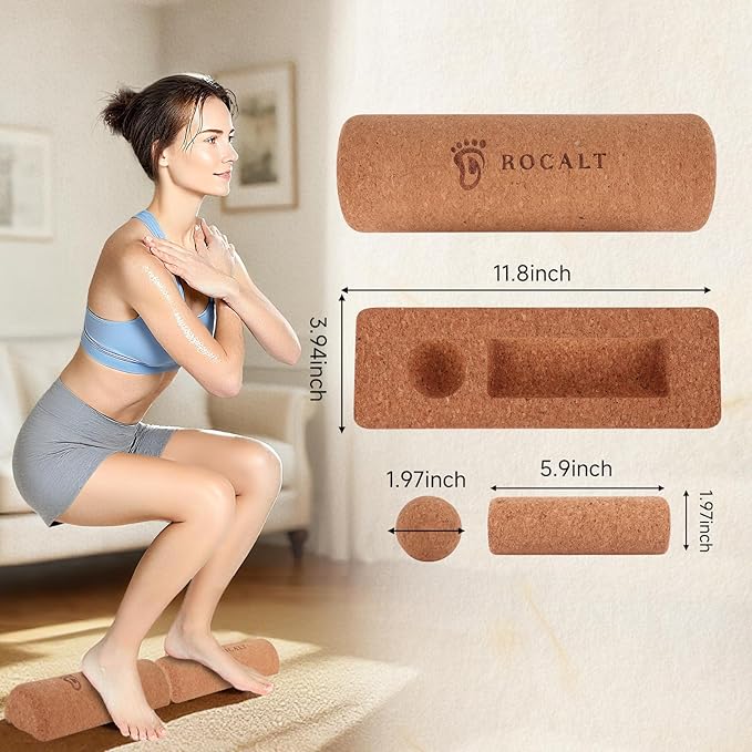 Rocalt Balance Board - Premium Cork Foot Strengthener for Balance Stability Enhance Mobility | Improve Foot Function | Prevent Falls | Unique Design for Enhanced Foot Strength