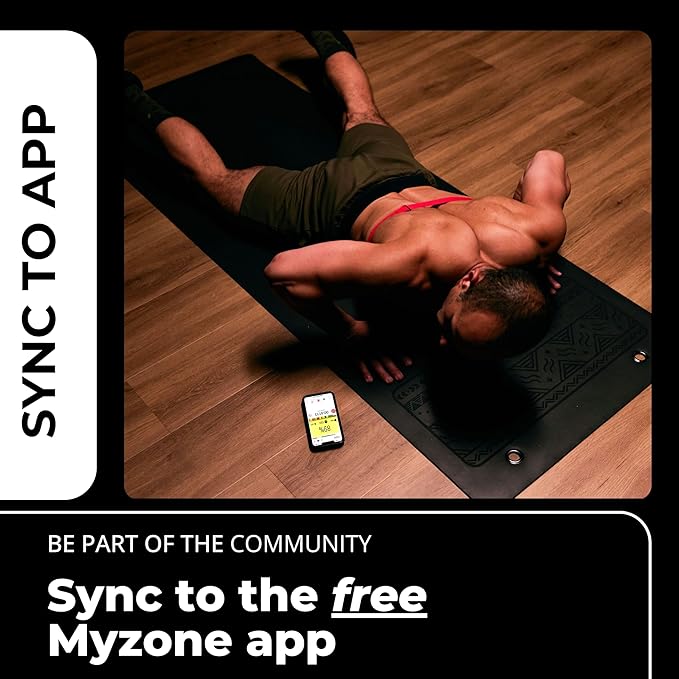 MYZONE MZ-3 Physical Activity Chest Strap Heart Rate Monitor - Fitness & Activity Tracker