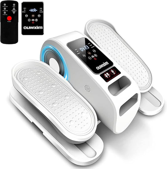 Under Desk Elliptical Machine-Elliptical Exercise Machine,Portable Silent Elliptical Machine for Seniors with Remote Control,12 Speeds & Mute Function,Manual & Auto Mode
