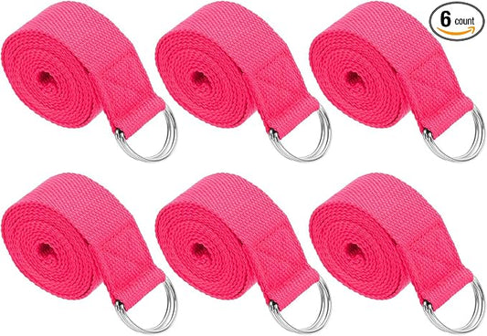 PATIKIL Yoga Strap for Stretching Cotton Yoga Belt with Adjustable Metal D-Ring Buckle Stretch Bands for Fitness Pilates