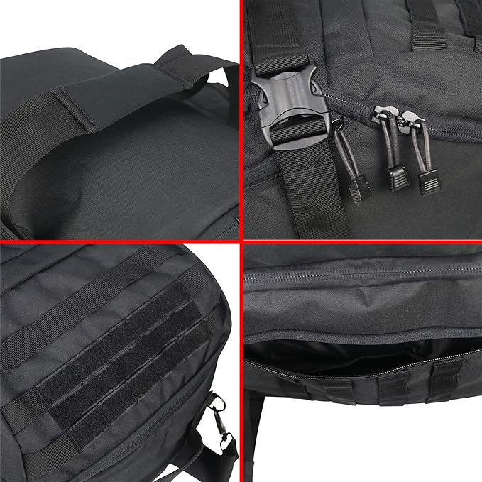 Greencity Travel Duffel Bag for Weekend Overnight Bag Waterproof Small Large for Men Women 30L 45L 85L Black