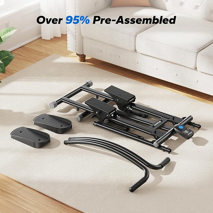 MERACH Stair Stepper for Home Gym Exercise, New Version Stairmaster for Full-Body Workout, Compact Folding Stair Climber with Extended Step Range, Adjustable Handlebar/Pedal