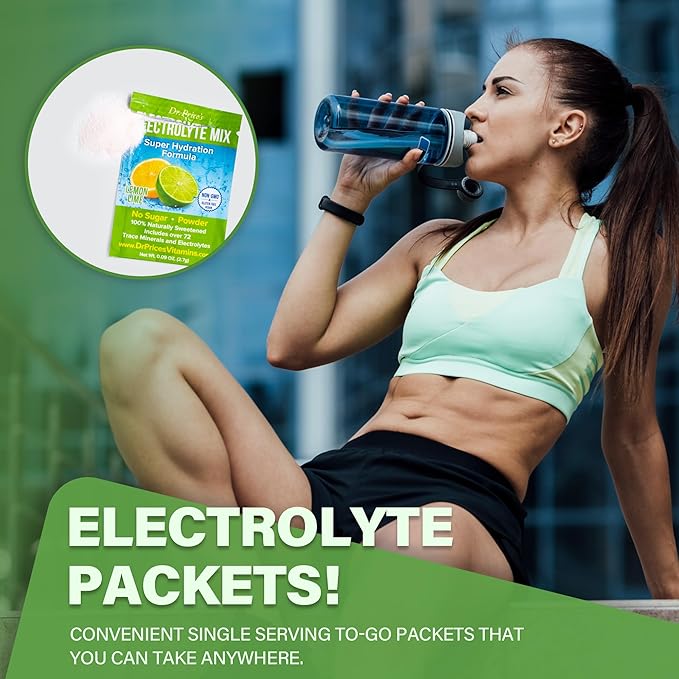 Dr. Price’s Electrolyte Mix | Sugar-Free Hydration Powder with 72+ Trace Minerals | No Sugar, Fast-Dissolving Electrolytes Powder Packets | Lemon-Lime (30 Packs)