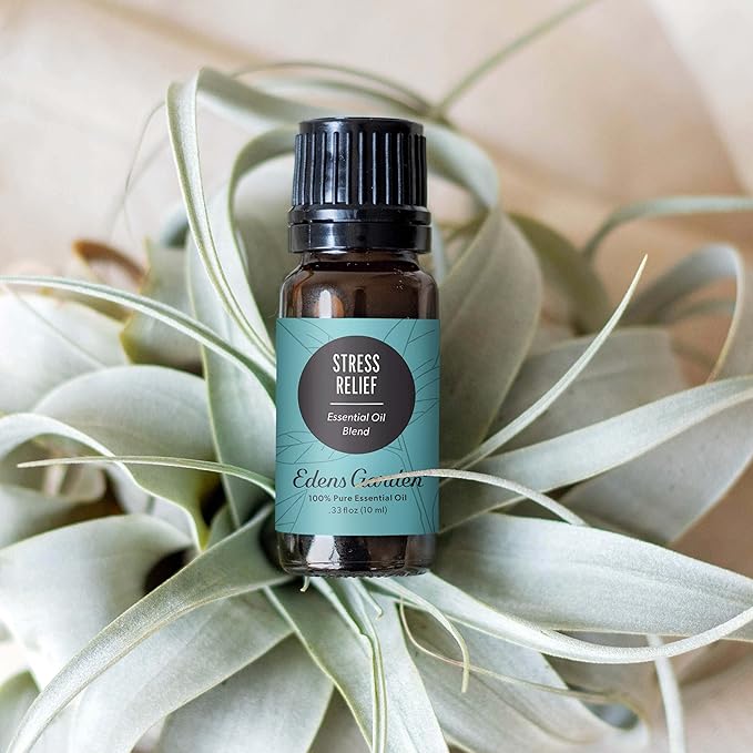 Edens Garden Stress Relief Essential Oil Blend- 100% Pure Premium Grade, Undiluted, Natural, Therapeutic, Aromatherapy, The Best for Diffusing, Skin, Candle, Humidifiers 10 ml (.33 fl oz)