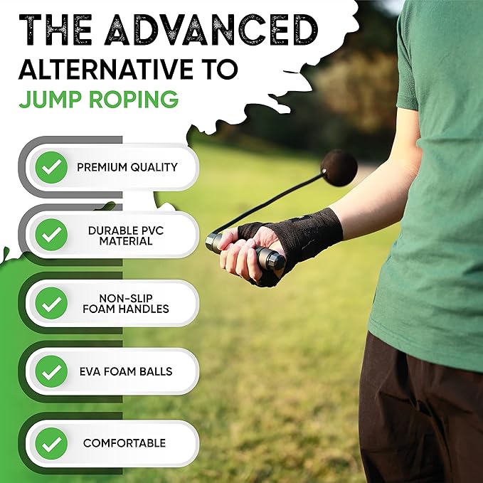 Weighted Cordless Jump Rope - Adjustable Length Ropes Ropeless Jump Rope For Beach Body - Eliminate Dad Bod With Indoor Jumprope - Cordless Jumping Rope Great For Improving Fitness In Small Spaces