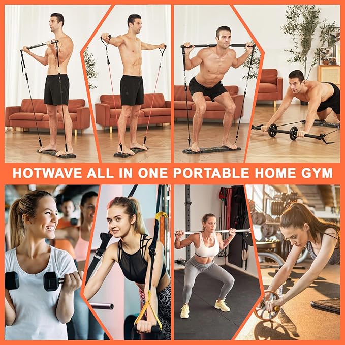 HOTWAVE Push Up Board, Portable Pushup Board for Men, Foldable Push-up Board, Multifunctional Push Up Board 20 in 1 at Home Gym, Pushup Handles for Chest Muscle Exercise Strength Training Equipment