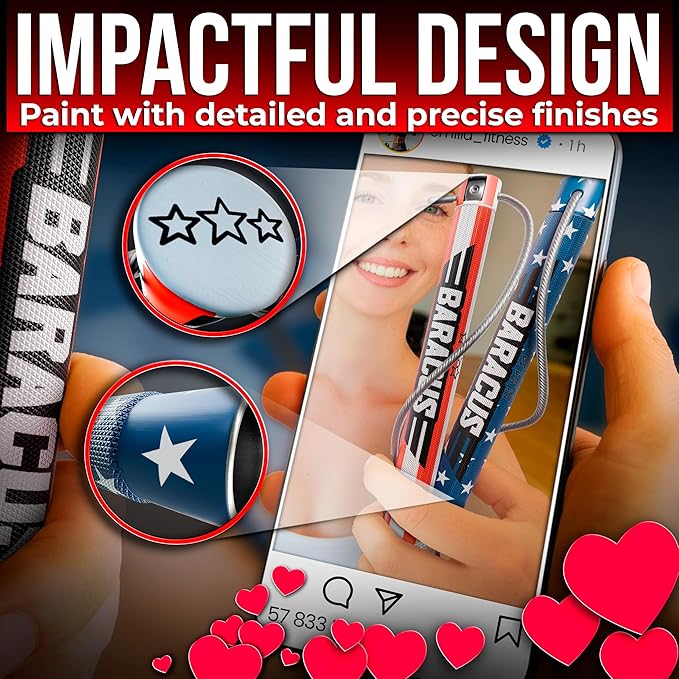 BARACUS Jump rope for women, men, kids | gym accessories for women | at home workout equipment | pesas para ejercicios en casa β Professional Speed Rope with Knurled Aluminum Handles & Hard Case