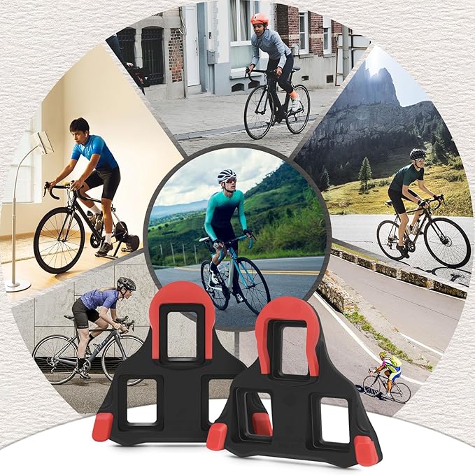 BUCKLOS SPD-SL Pedals PD-R8000 Road Bike Pedals - Bicycle Clipless Titanium Sealed Bearing Nylon/Aluminium Ultegra Clip Pedals Compitable with Shimano SPD-SL Cleats for Indoor Cycling (9/16")