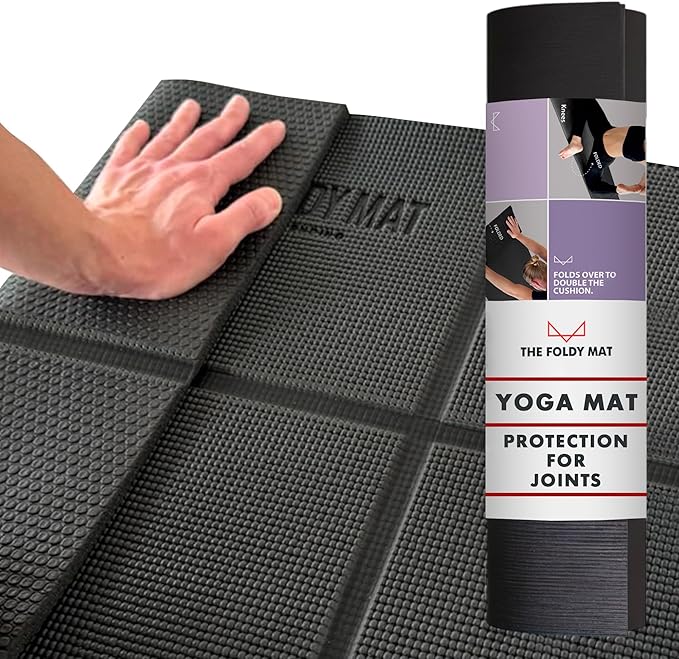 Foldable Yoga Mat Thick, in 6 Combinations; Greater Support and Protection for Joints, Body Alignment System, and Sections for Hands and Feet. Non-slip texture and water-resistant
