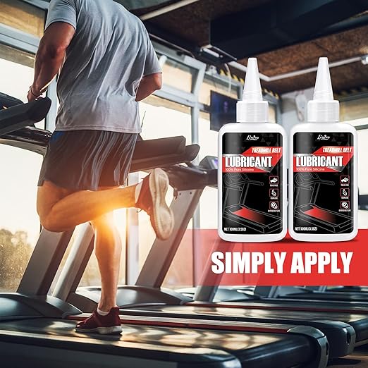Treadmill Lubricant for Belt - 100% Pure Silicone Treadmill Oil, Fitness Equipment Lubricant, Full Belt Width Lubrication, Silicone Treadmill Lube with Soft Tubes, Easy to Apply, Noise Reduction 7oz