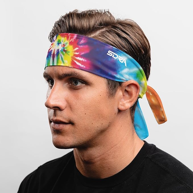 Suddora Tie Dye Headband - Lightweight & Comfortable for Running, Workout, Football, Cosplay & Costumes