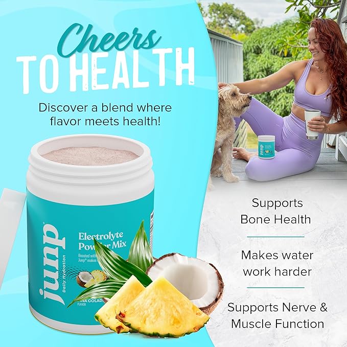JUNP Electrolytes Powder No Sugar No Carbs – Pina Colada Coconut Pineapple Keto Electrolyte Drink Mix - Potassium & Salt Hydration Powder Electrolytes - Zero Calorie Sugar Free Electrolyte Powder 90ct