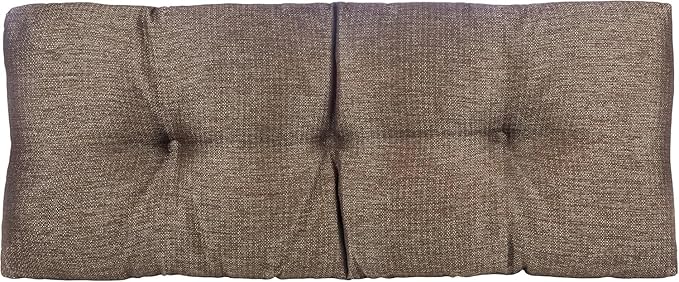 Klear Vu The Gripper Omega Non-Slip Tufted Bench Cushion for Indoor Furniture, Entryway Storage, Bay Window, Corner Nook or Piano Seat, 35 Inches, 06 Gold