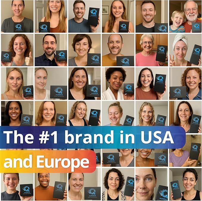 WeAQUA Heavy Duty Shower Filter Family 2 PACK – 99% Removal for Hard Water, Chlorine, Fluoride, Heavy Metals, Micro-life, Organics and More