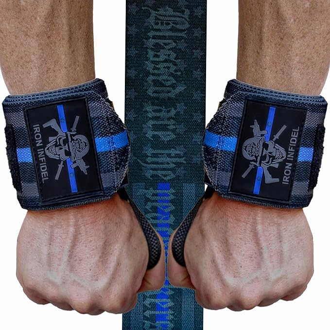 Iron Infidel Wrist Wraps for Weightlifting - 18" and 24" Heavy Duty Support for Working Out, Gym Accessories for Men - Use for Lifting, Crossfit, Fitness, Exercise, Bench Press, Powerlifting