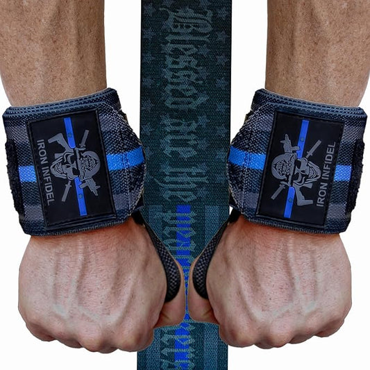 Iron Infidel Wrist Wraps for Weightlifting - 18" and 24" Heavy Duty Support for Working Out, Gym Accessories for Men - Use for Lifting, Crossfit, Fitness, Exercise, Bench Press, Powerlifting