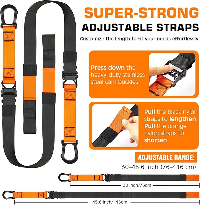 Home Resistance Training Kit, Suspension Trainer Straps with Adjustable Extension, Door Anchor, and Carry Bag – Strength Training Equipment for Full Body Bodyweight Workouts at Home or Outdoors