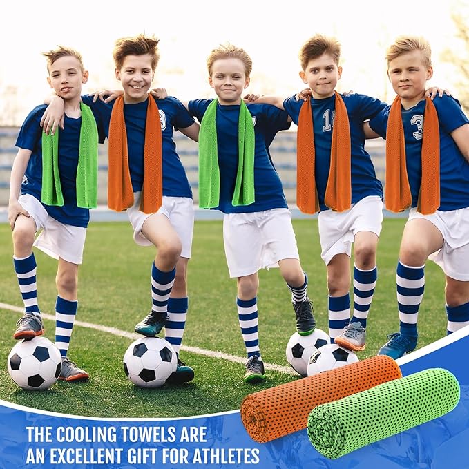 Hosuly 30 Pack Cooling Towels, 40"x12" Ice Breathable Soft Chilly Sweat Rag Microfiber Workout Rags for Gym Cooling Towels for Neck and Face for Yoga Golf Sport Running