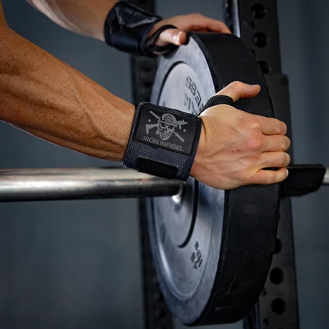 Iron Infidel Wrist Wraps for Weightlifting - 18" and 24" Heavy Duty Support for Working Out, Gym Accessories for Men - Use for Lifting, Crossfit, Fitness, Exercise, Bench Press, Powerlifting