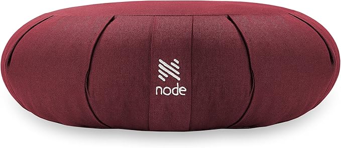 Zafu Meditation Cushion, 15" Round Buckwheat Yoga Pillow with Organic Cotton Cover