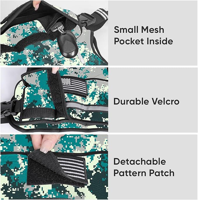 APEXUP Adjustable Weighted Vest, 4-10lb/12-18lb/20-32lb Vest with 6 Ironsand Weights and Large Pocket, Weight Vest for Men Women Strength Training, Running, Walking