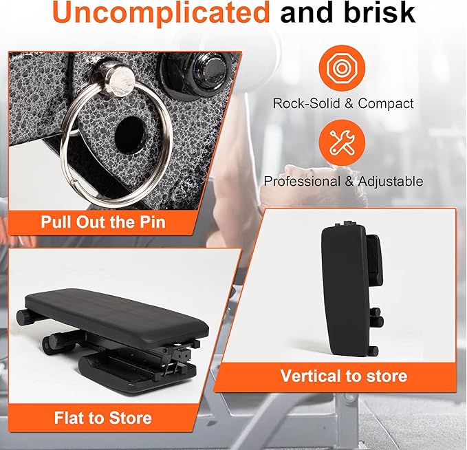 BARWING 2025 Upgraded Adjustable Weight Bench for Home Gym,800LBS,700LBS,Foldable Incline Workout Bench for Full Body Workout Easy Assembly