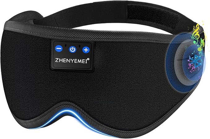 Sleep Headphones Bluetooth 5.4 Sleeping Eye Mask for Mom Women Men Wireless Music Earphones for Side Sleepers Built-in HD Speakers Cool Gadgets Unique Gifts