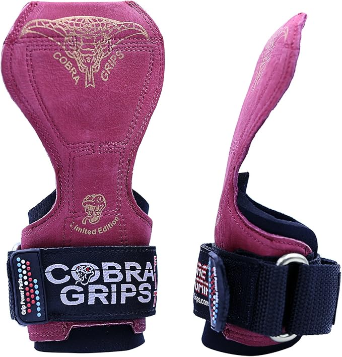 Cobra Grips PRO Weight Lifting Gloves Heavy Duty Straps Alternative Power Lifting Hooks for Deadlifts Adjustable Neoprene Padded Wrist Support Bodybuilding