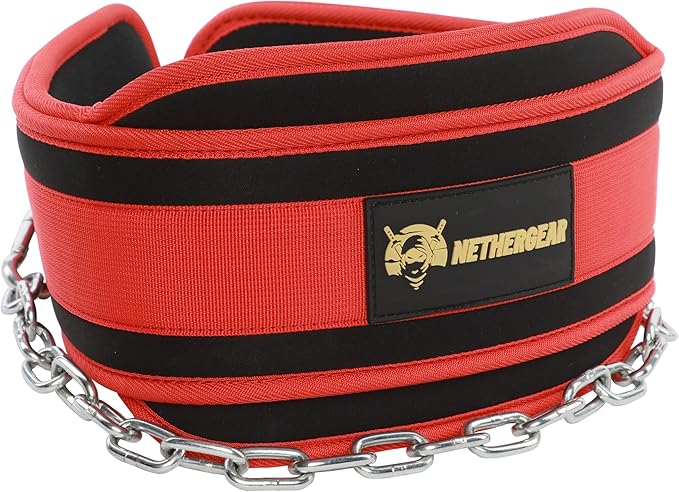 Dip Belt for Weight Lifting with 36” Heavy-Duty Steel Chain, Comfortable Neoprene & Strong Stitching, Weighted Belt Ideal for Bodybuilding, Powerlifting, Pull Ups & Squats