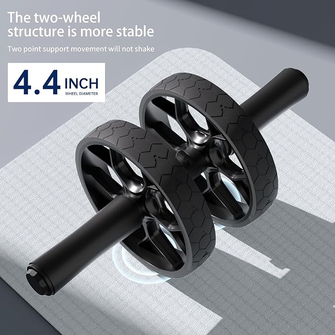 Ally Peaks Ab Roller Wheel with Adjustable Resistance,Automatic Rebound Abs & Core Workout Equipment for Beginners,All Levels & Post-Exhaustion Detachable Strength Training with Knee Pad.Ab wheel roller for men women