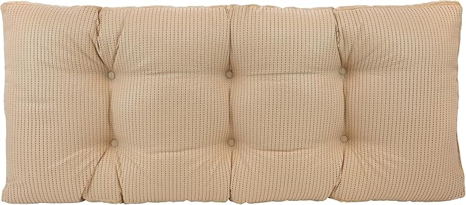 Klear Vu Corner Nook or Piano Seat Omega Non-Slip Tufted Bench Cushion for Indoor Furniture, Entryway Storage, Bay Window, 33 Inches, 07 Natural
