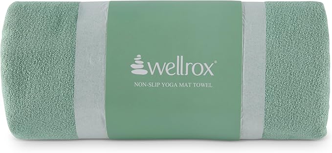 Yoga Mat Towel Non Slip - Ultra Absorbent Super Soft Microfiber Hot Yoga Towel Non Slip for Pilates & Fitness (74β x 26β, Green)