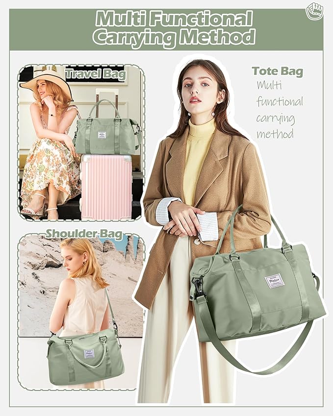 Gym Bag Womens,Travel Duffel Carry on Bag Sport Tote Bag Weekend Overnight Bag