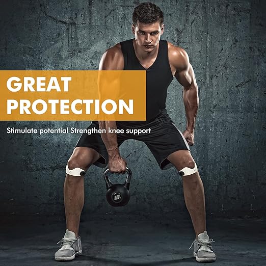 Silicone Patellar Tendon Support Strap 2-Pack, Knee Brace for Women & Men, Adjustable Non-Slip Patella Band Support for Running Basketball (White)