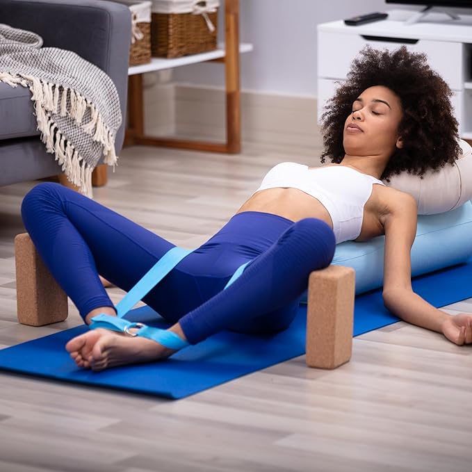 Bean Products Yoga Blocks, Standard & Large Sizes - Studio Grade, Non-Slip, Made from Eco Friendly Materials - 100% Natural Cork or Foam - Improves Stability & Alignment - Single Block or 2 Pack Sets