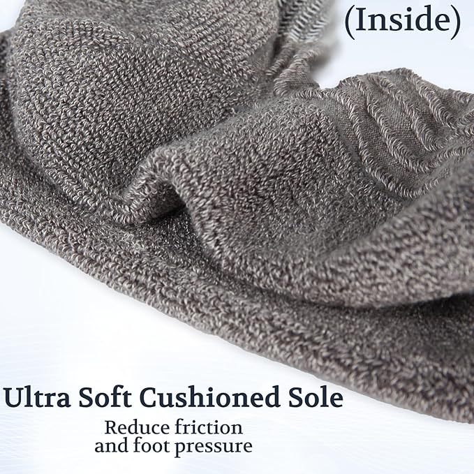 +MD Diabetic Socks for Men Women 6 Pairs,Non-Binding Top Extra Wide Ankle/Crew Socks, for Edema Circulator 9-11 10-13 13-15