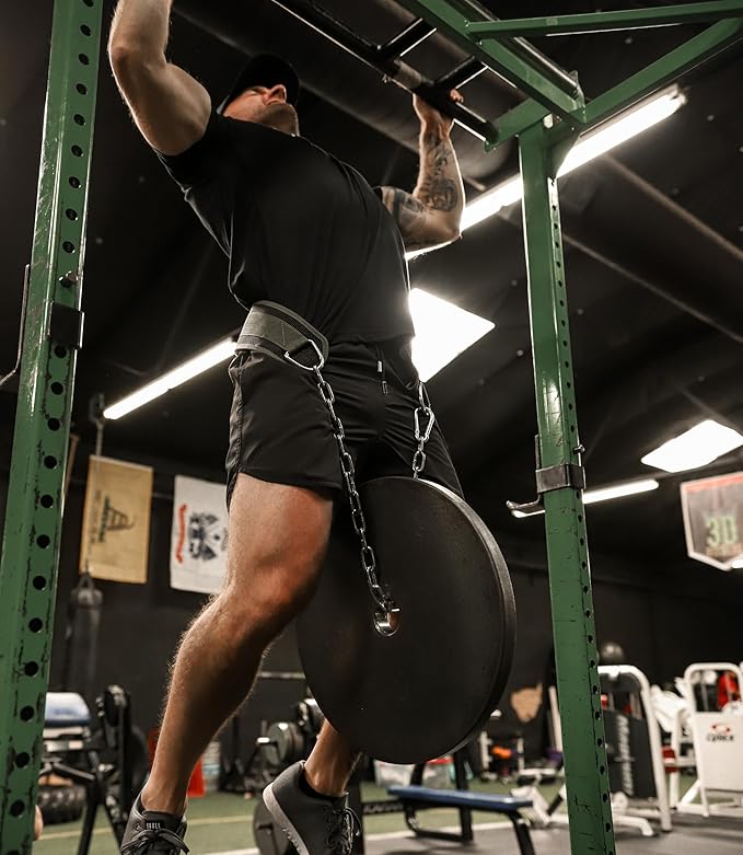 Gymreapers Dip Belt With Chain For Weightlifting, Pull Ups, Dips - Heavy Duty Steel Chain For Added Weight Training