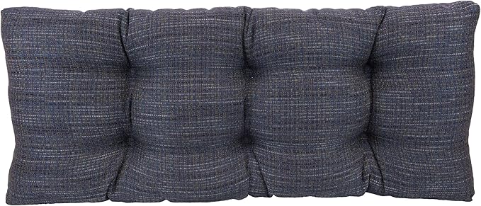 Klear Vu The Gripper Omega Non-Slip Tufted Bench Cushion for Indoor Furniture, Entryway Storage, Bay Window, Corner Nook or Piano Seat, 33 Inches, Solid Denim