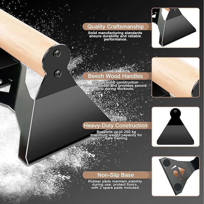 Parallettes Bars - Wooden Calisthenics Equipment for Handstand Training, Push Up Bars & Calisthenics Bar - Handstand Blocks and Pushup Handles for Men