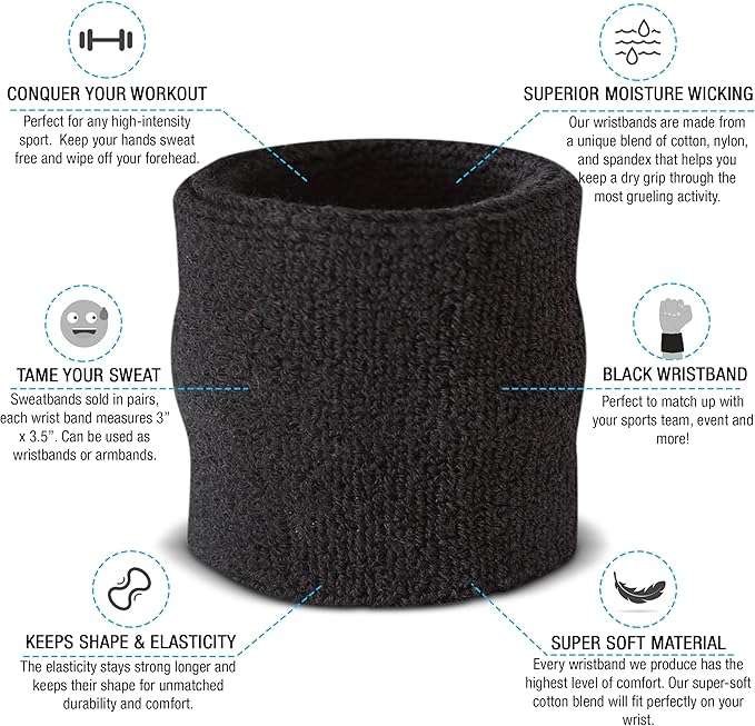 Suddora Sweatbands for Kids, Moisture Wicking 2 Wristbands and 1 Headband Set, Soft and Skin-Friendly Fabric, Moisture-Wicking Athletic Sweat Bands for Basketball, Baseball, Soccer