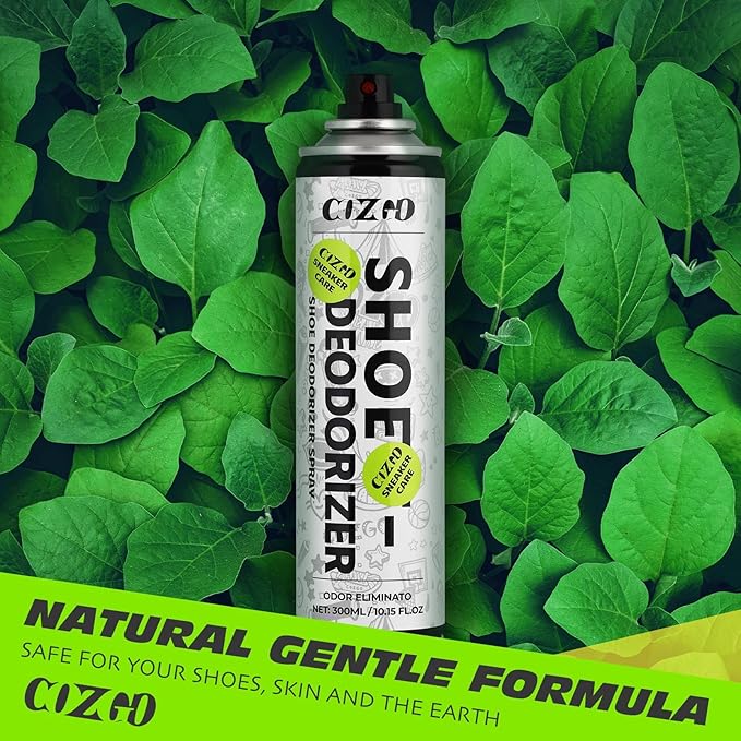 COZGO Shoe Deodorizer Spray, Shoe Refresher, Shoe Odor Smell Eliminator, 300ml (10oz) Long-Lasting Quick-Drying Formula Shoe Spray for Smelly Shoes, Sneakers, Gym Bag, Work Boots