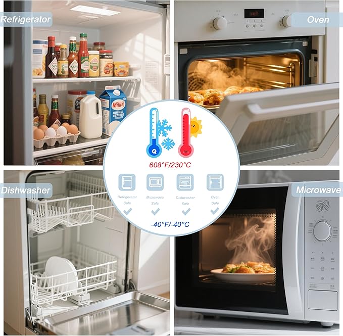 Reusable Nesting Silicone Food Storage Containers, Set of 3 Lunch Box Bento with Lids, Airtight Snack Container, BPA Free, Dishwasher Microwave Oven Freezer Safe (6.7oz, 10oz, 20oz) (Light Blue)