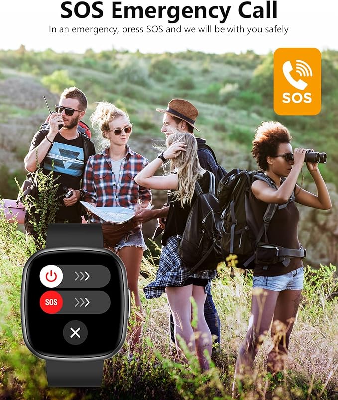 Smart Watches, 1.72" Smartwatch for Men Women (Answer/Make Call), Fitness Tracker with 100+ Sport Modes, IP68 Waterproof, Heart Rate/Sleep/Spo2 Monitor, Activity Tracker for Android iOS